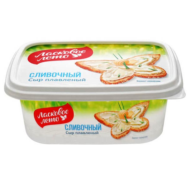 Laskovoe Leto Processed Cheese Slivochniy 45% – 6.0 oz (170gr)