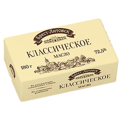 Сливочное масло 72,5% – несоленое – 6,35 унций (180 г)