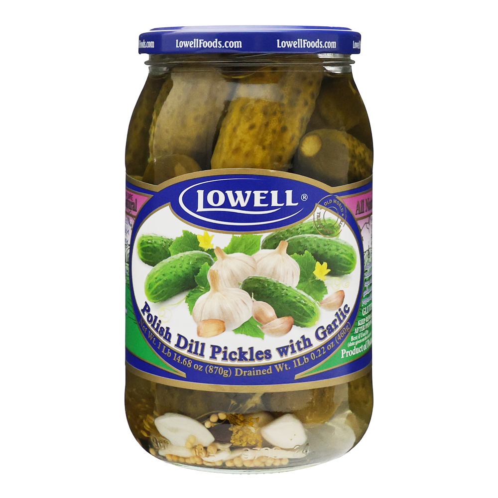 Маринованные польские соленые огурцы с укропом и чесноком – 1,92 фунта (870 г)