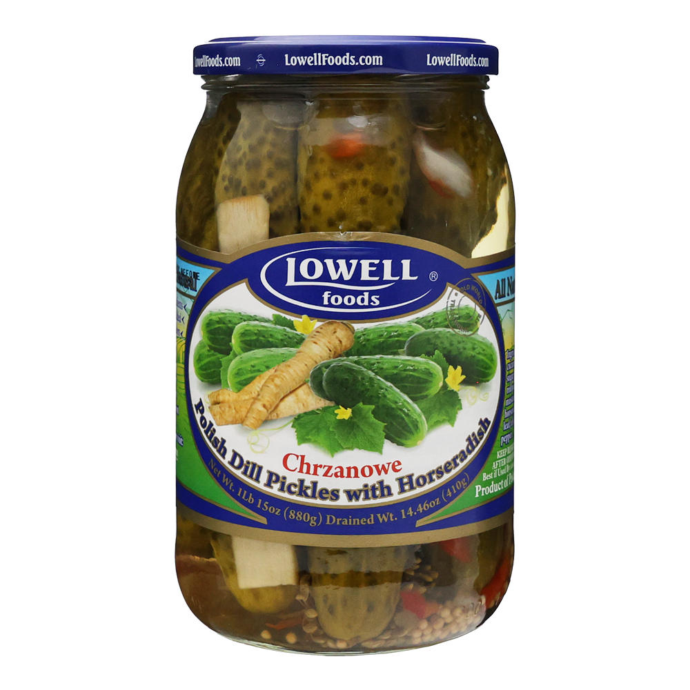 Маринованные польские соленые огурцы с укропом и хреном – 2,05 фунта (930 г)