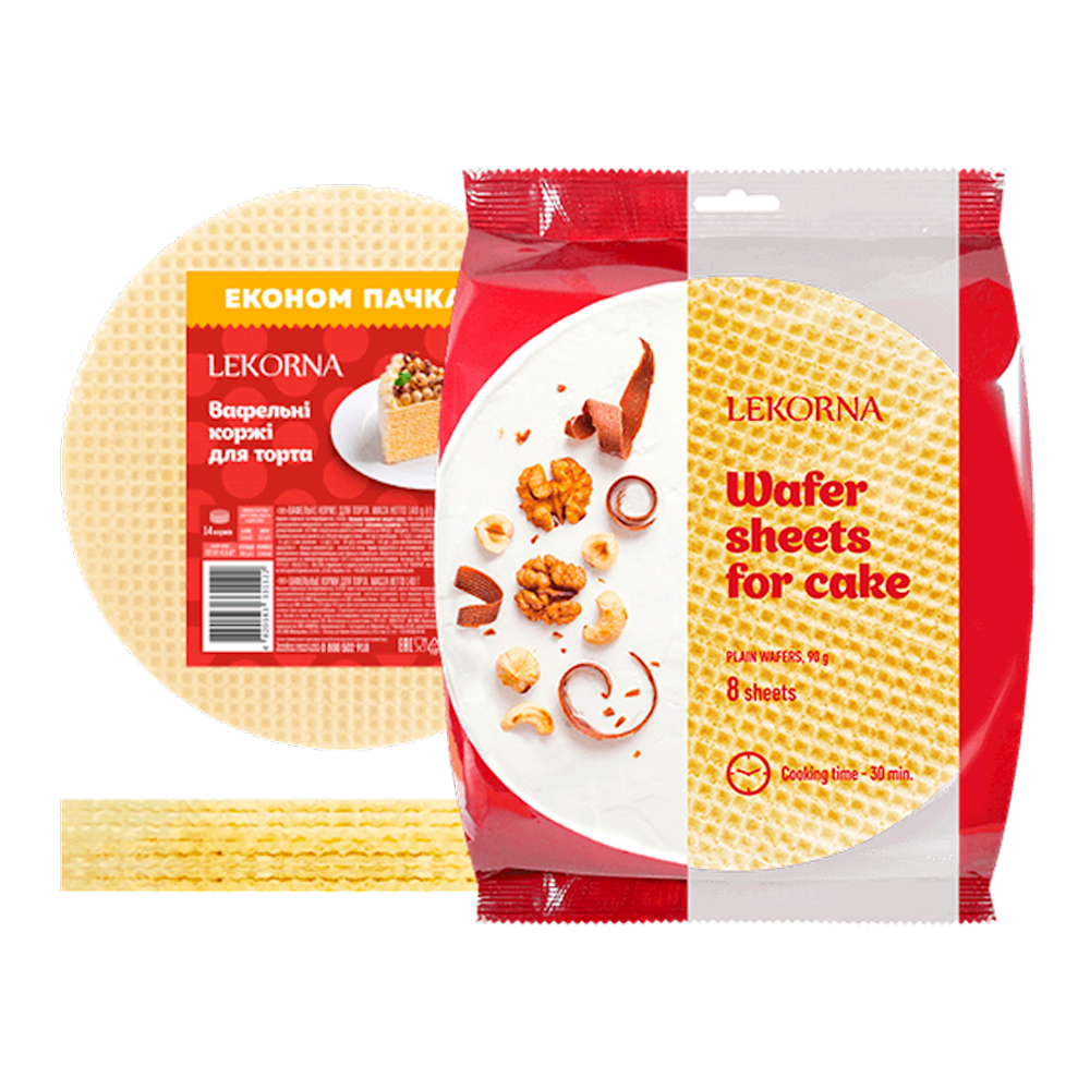 Lekorna Wafer Sheets for Cake Dlya Torta – 3.17 oz (90gr)