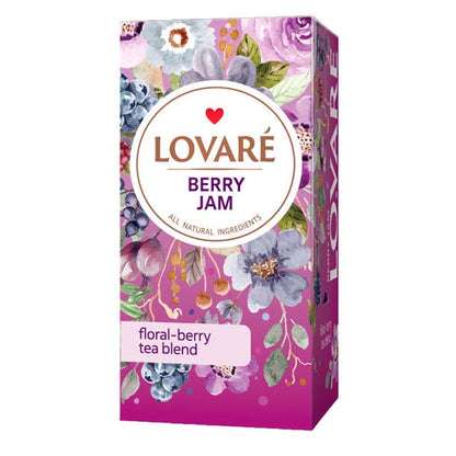 Tea Floral Berry Jam –  24 Tea Bags – 2.2 oz (62 gr)