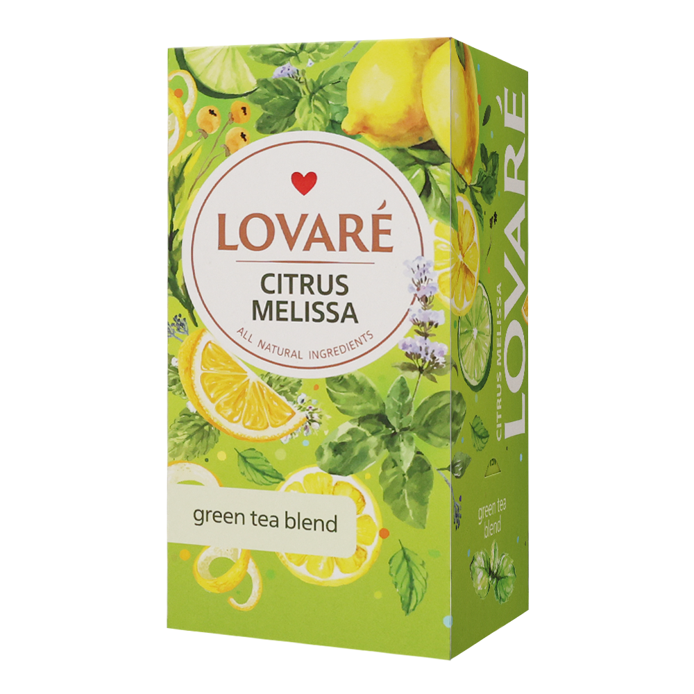 Lovare Tea Green and Herbal Citrus Melissa –  24 Tea Bags