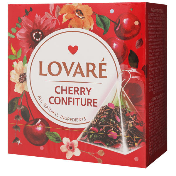 Чайный конфитюр из черной вишни – 3D – 15 чайных пакетиков