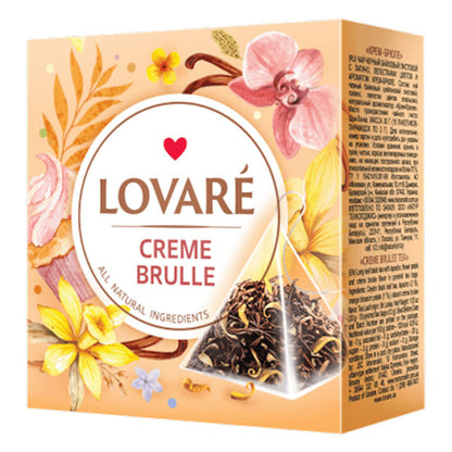 Tea Black Crème Brulee –  3D –  15 Tea Bags – 1.5 oz (43 gr)