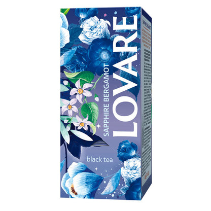 Tea Black Ceylon and Kenyan Sapphire with Bergamot –  24 Tea Bags – 2.2 oz (62 gr)