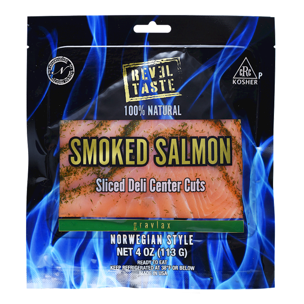 Lox – Sliced Cold Smoked Salmon Gravlax – 4 oz (113 gr)