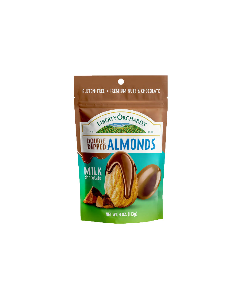 Liberty Orchards - Double Dipped Milk Chocolate Almonds 113g