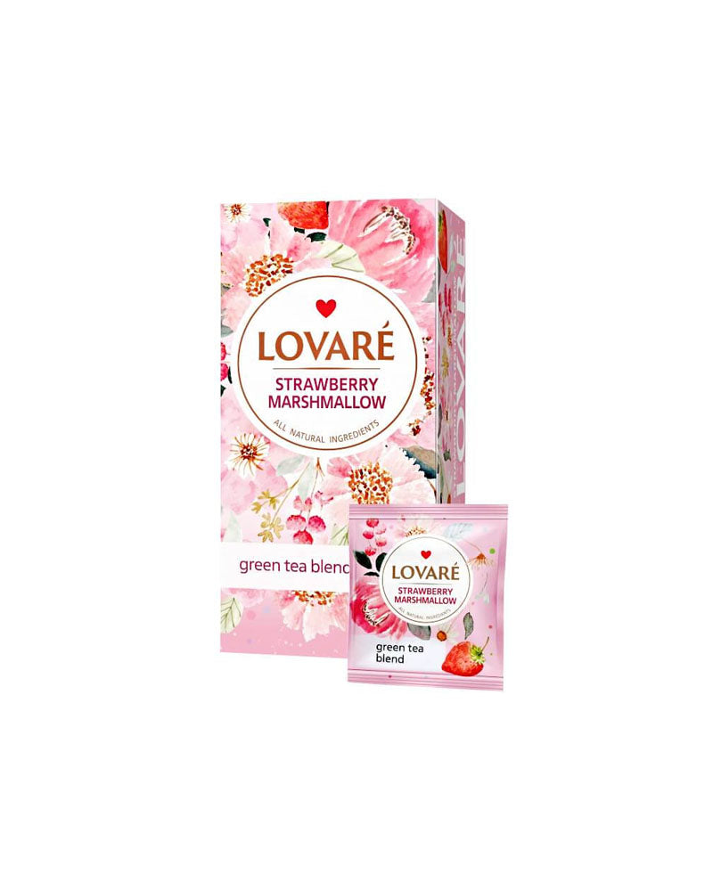 Lovare - Tea Green Strawberry Marshmallow 24tb