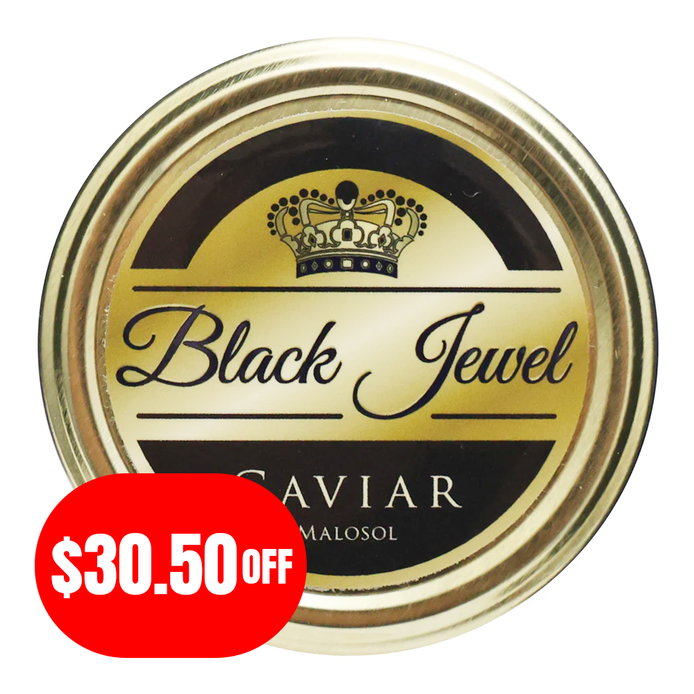 Black Caviar Kaluga Malossol – Jar – 3.53 oz (100 gr)