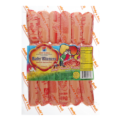 Wieners Baby Veal and Pork –  Pre Pack –  15.98 oz (453gr)