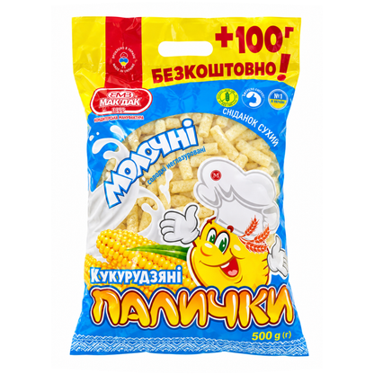Кукурузные палочки Мак-Дак Молоко – 1,1 фунта (500 г)