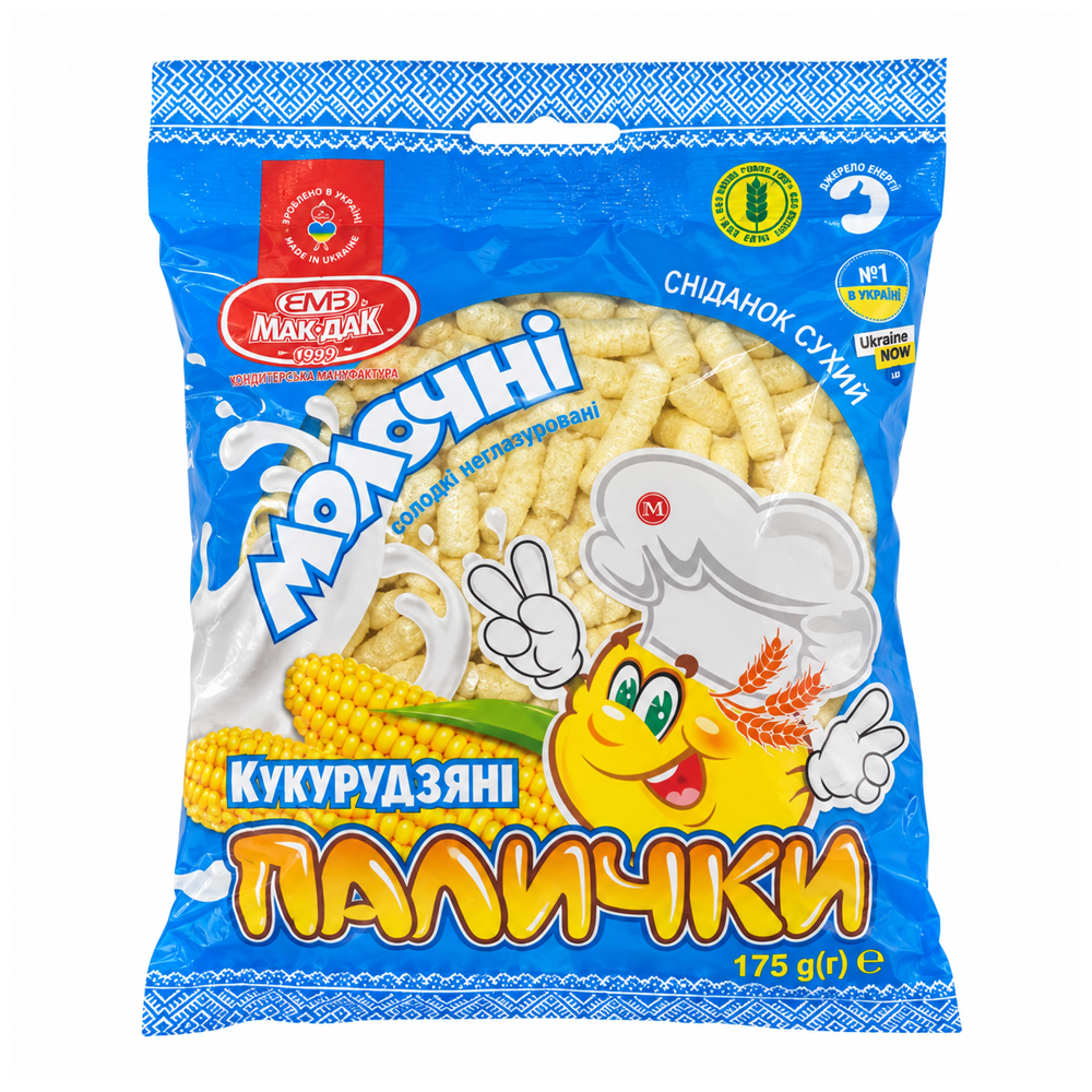 Кукурузные палочки с молоком – 6,17 унций (175 г)