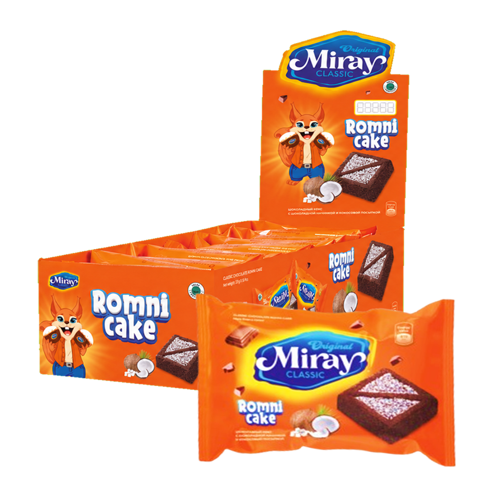 Romnie Cake with Chocolate and Coconut Topping – 17.46 oz (495g)