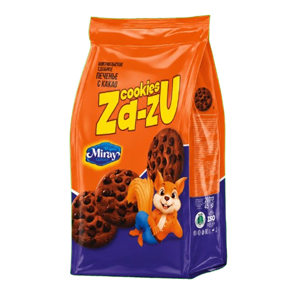 Cookies Zazu – Cocoa with Chocolate Chips – 7.05 oz (200g)