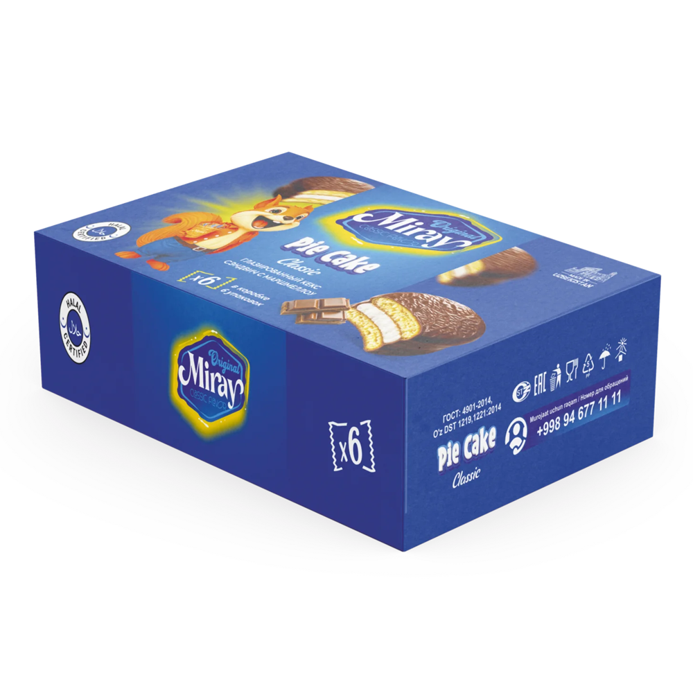 Pie Cake Sandwich with Cocoa and Marshmallow – 25.4 oz (720g)