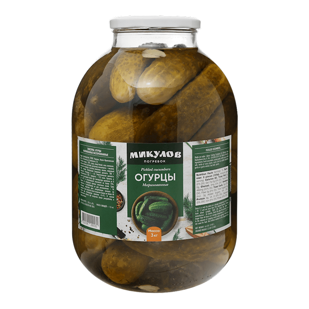 Marinated Cucumbers – Jar – 65.26 oz (1850 gr)