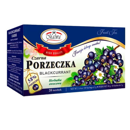 Tea Fruit Blackcurrant –  20 Tea Bags – 1.9 oz (54 gr)