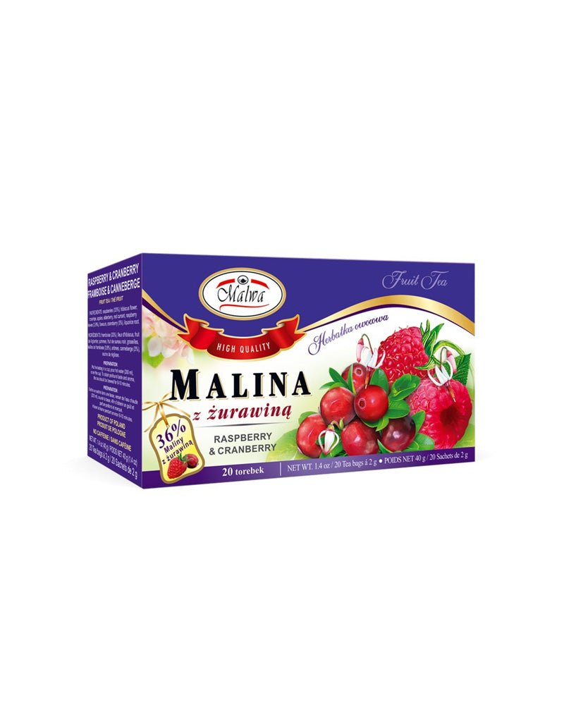 Malwa - Fruit Tea Raspberry+Cranberry, 20tb