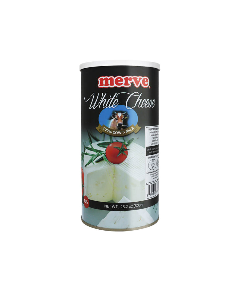 Merve – Feta Cheese (Tin) White Cheese 50% 800gr