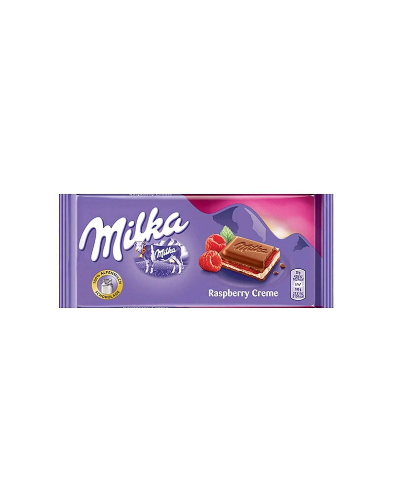 Milka - Chocolate Milk W/Raspberry 100gr