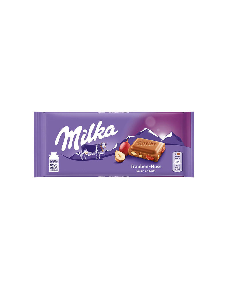 Milka - Chocolate Milk W/Raisin&amp;Nuts 100gr