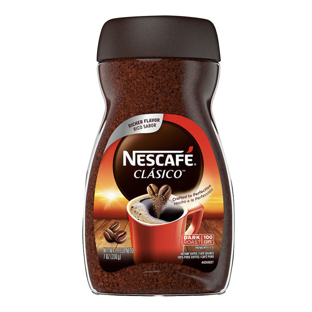 Кофе растворимый – Clasico темной обжарки (стекло) – 7,05 унций (200 г)