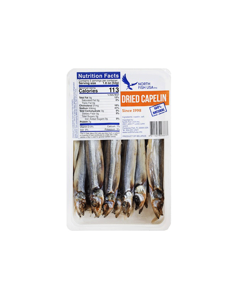 North Fish - (Tray) Dried Fish Capelin 256gr