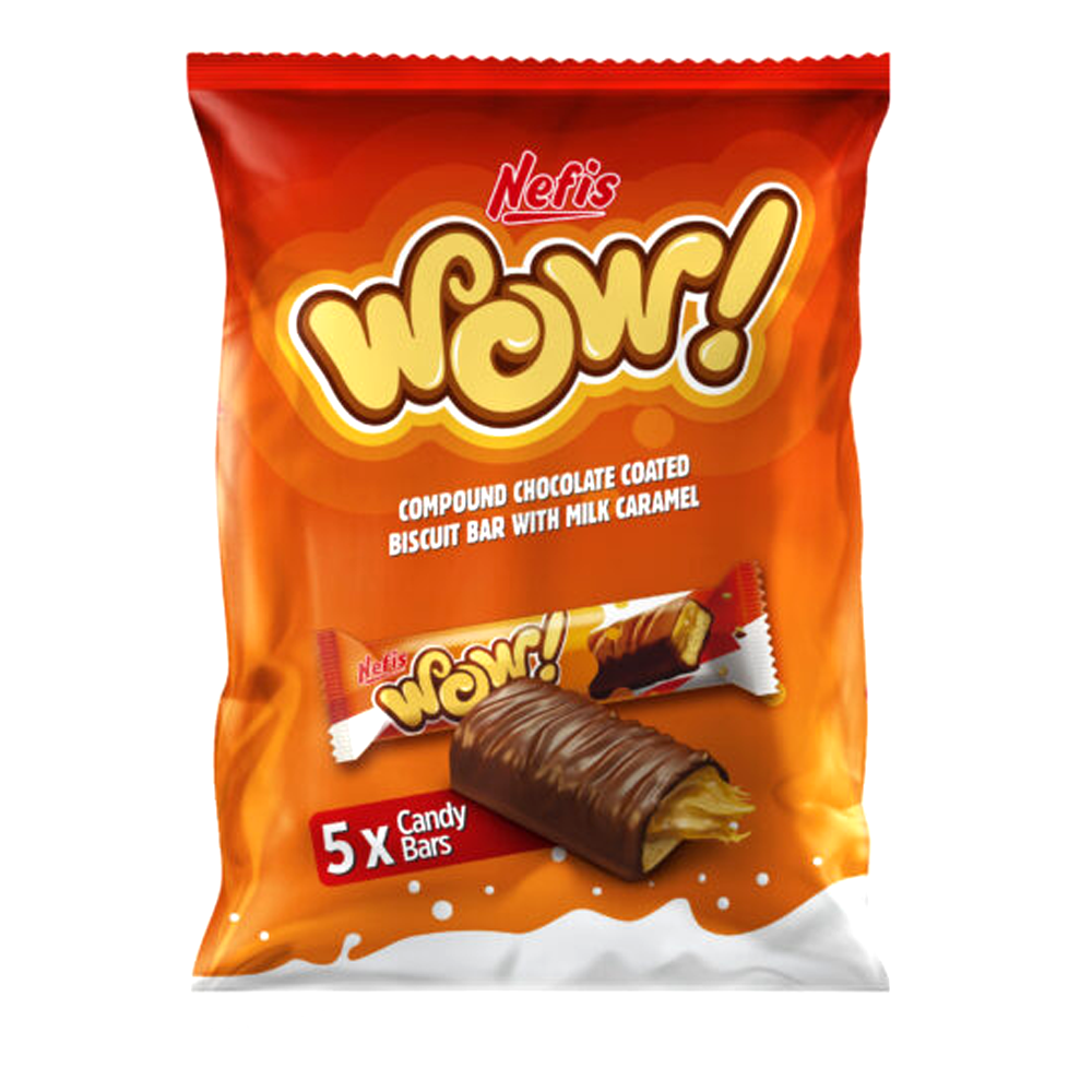 Candies Pack Biscuit Bar Wow with Caramel – 175 gr (6.17 oz)