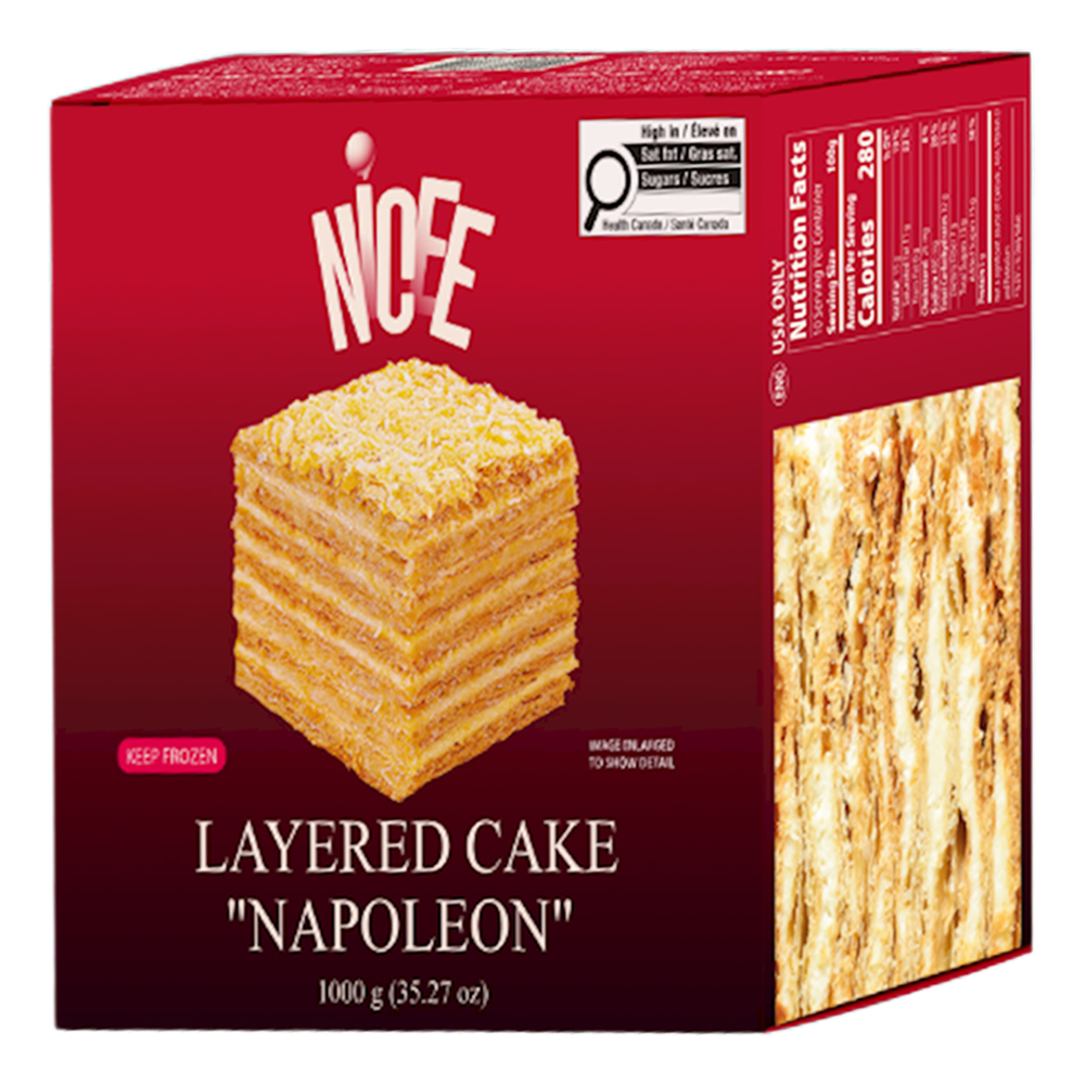 Панилино Слоеный торт «Наполеон» – 1 кг (2,2 фунта)