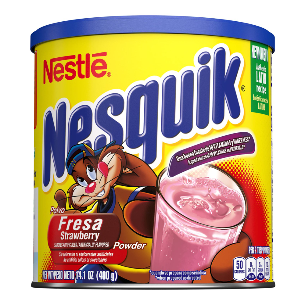 Растворимый какао-порошок Nesquick – Клубника – 14,1 унции (400 г)