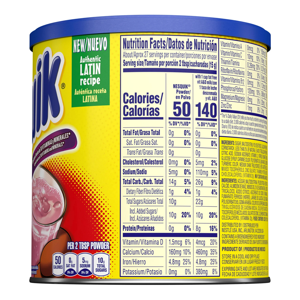 Растворимый какао-порошок Nesquick – Клубника – 14,1 унции (400 г)