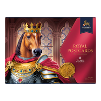 Новогодний подарок – Чай «Черные открытки» с символикой (4 вкуса) – 8 чайных пакетиков