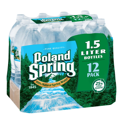 Water Natural Spring – 12 Pack – 50.72 fl oz (1.5 lt)