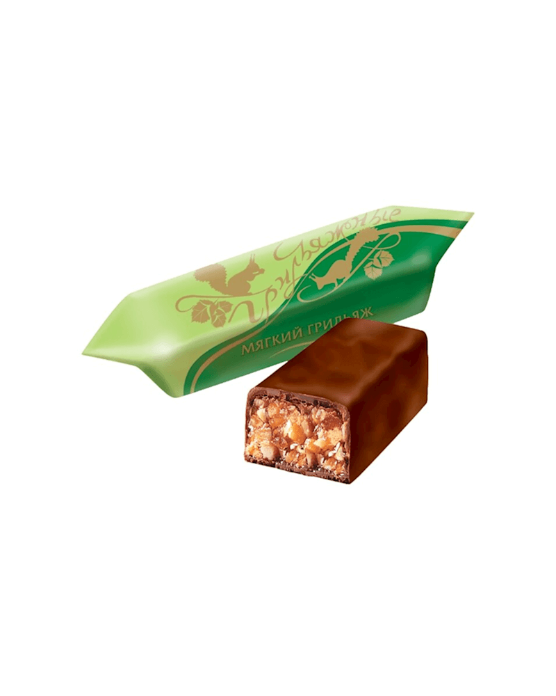 Рот-Фронт Конфеты шоколадные грильяжные – мягкие – около 1 фунта