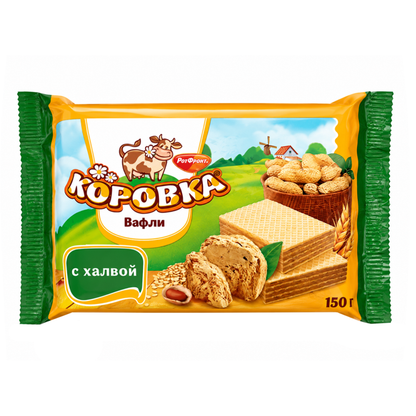 Wafers Korovka with Halva – 5.29 oz (150gr)
