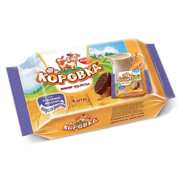 Мини-рулет «Коровка с топленым молоком» – 7,41 унции (210 г)