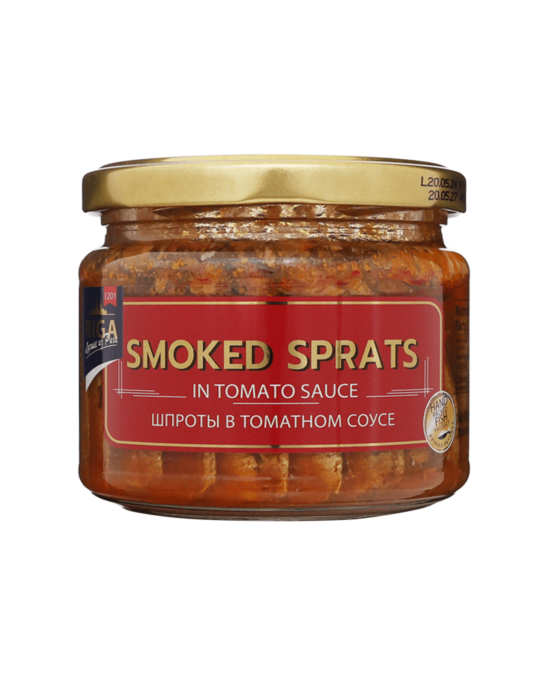 Riga Gold - Smoked (Glass) Sprats-Tomato 250gr