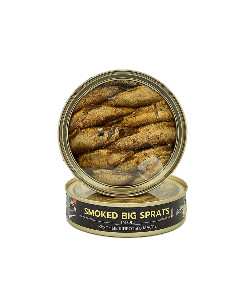 Smoked (Clear) Big Sprats-Oil 160gr