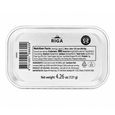 Cod Liver Square The Best of Riga – 4.27 oz (121gr)