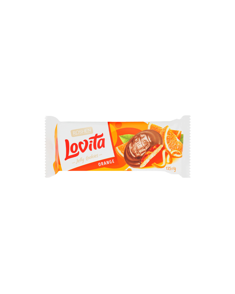 Roshen - Cookies Lovita W/Orange Jelly 135gr