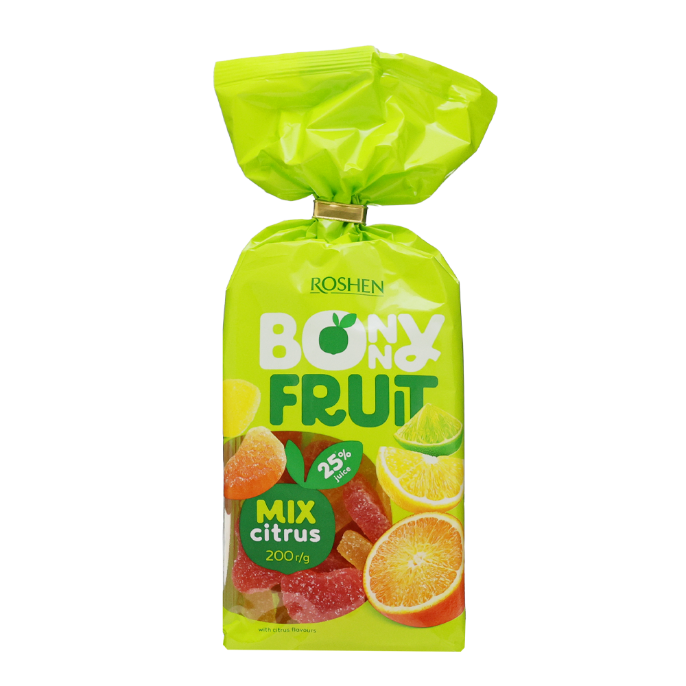 Конфеты желейные Bonny Fruit Citrus Mix – Упаковка – 7,05 унций (200 г)