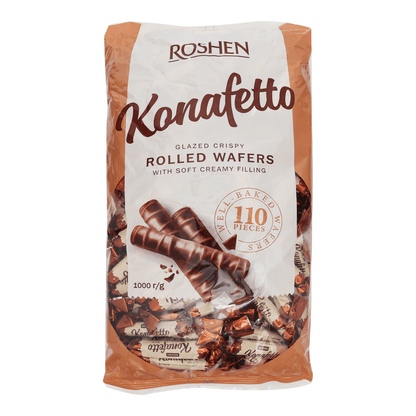 Candy Choco-Wafers Konafetto Bianco with Milk – 1lb (454g)