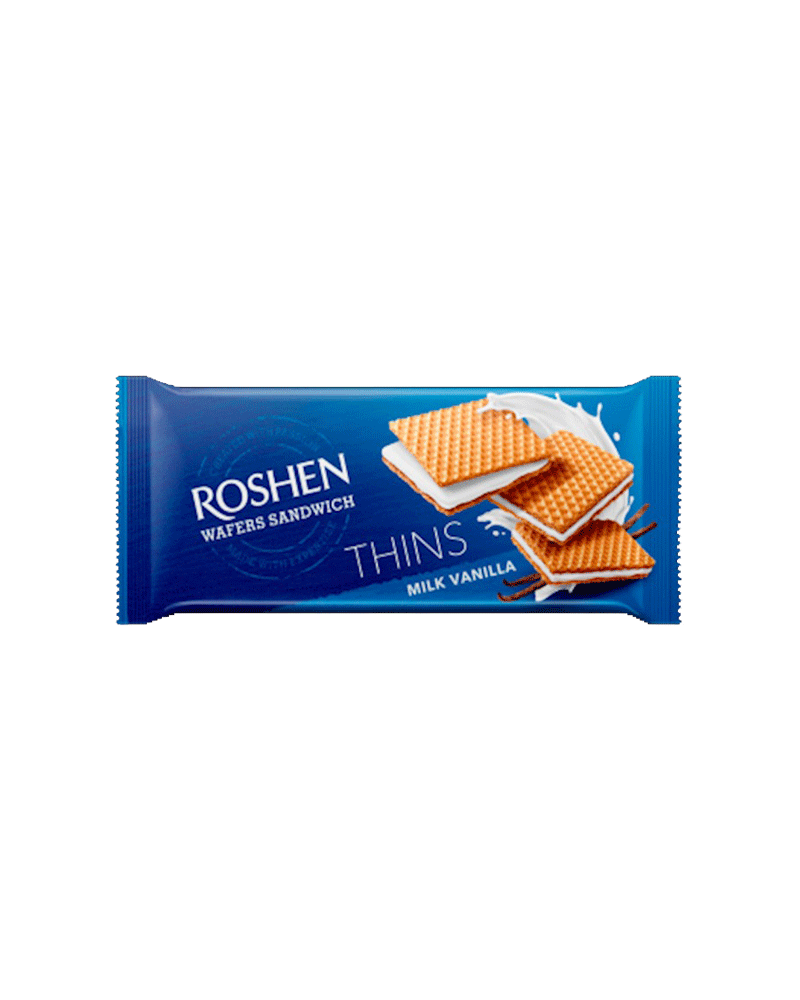 Roshen – Wafers Sandwich Thins Vanilla 55gr