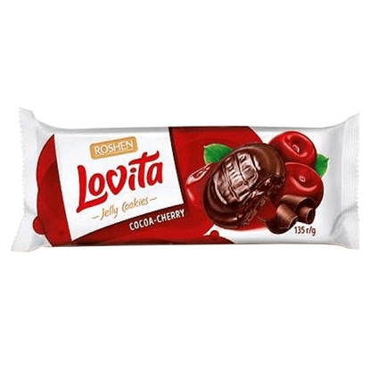 Cookies Lovita W/Cherry Jelly – 4.76 oz (135gr)