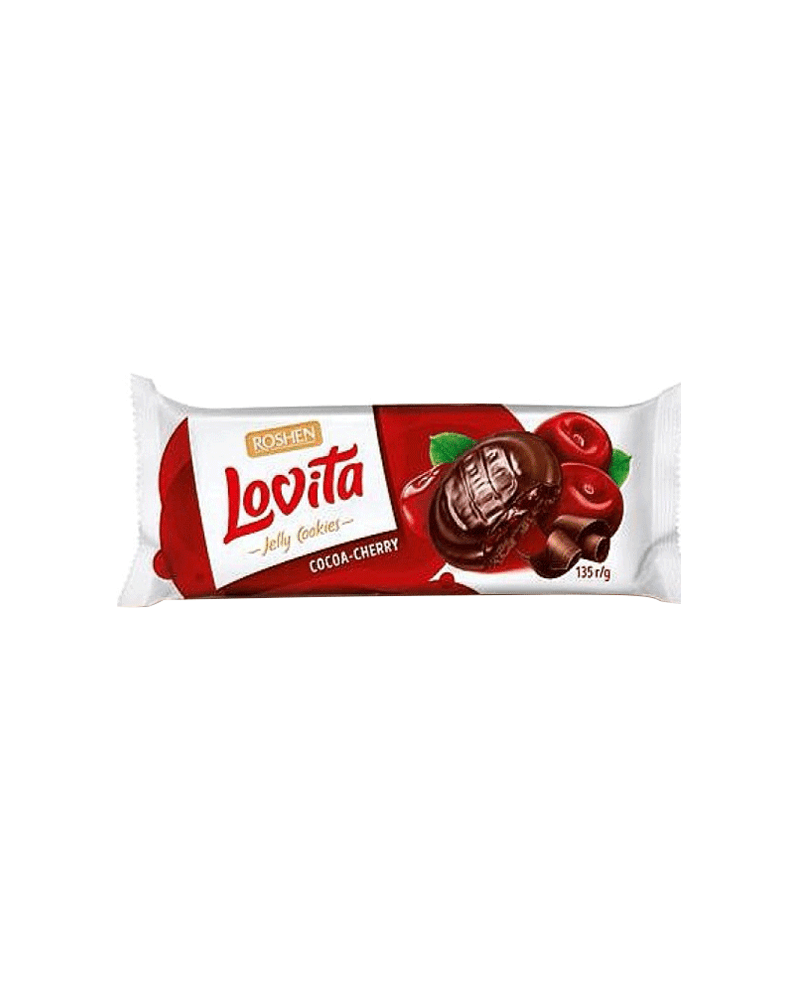 Roshen - Cookies Lovita W/Cherry Jelly 135gr