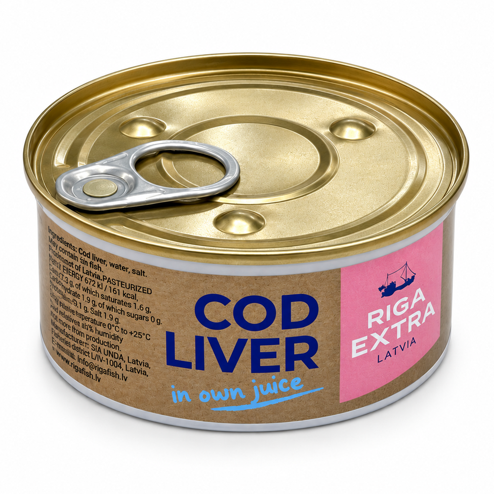 Cod Liver – In Its Own Juice – 6.35 oz (180 g)