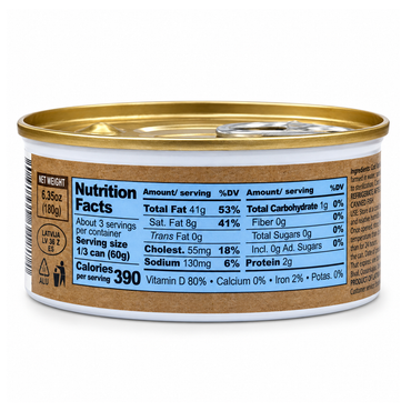 Cod Liver – In Its Own Juice – 6.35 oz (180 g)
