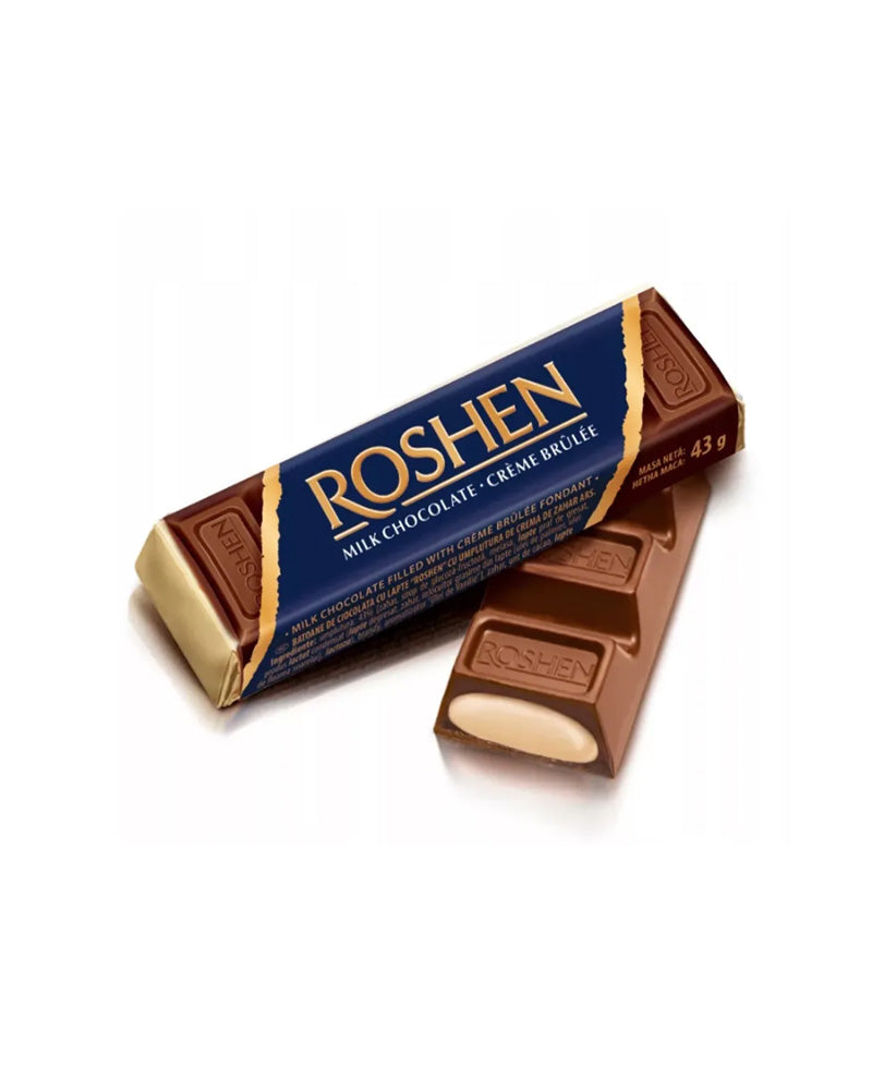 Roshen - Chocolate Bar (Blue) Milk With Creme Brulee 43gr