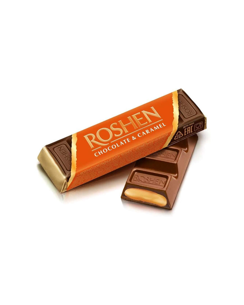 Roshen - Chocolate Bar (Orange) Milk With Caramel Filling 43gr